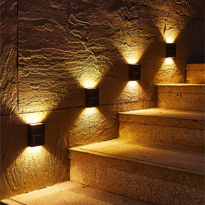 Waterproof Solar Powered Outdoor Patio Wall Decor Light