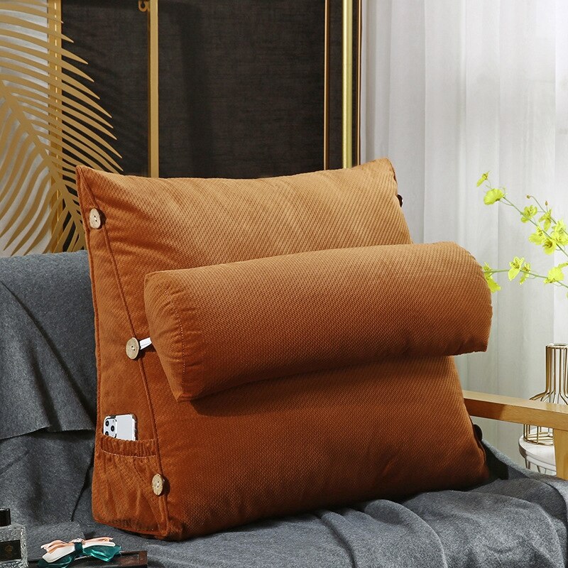 Triangle Reading Pillow Sofa Waist Cushion Pillow Soft Back Rest
