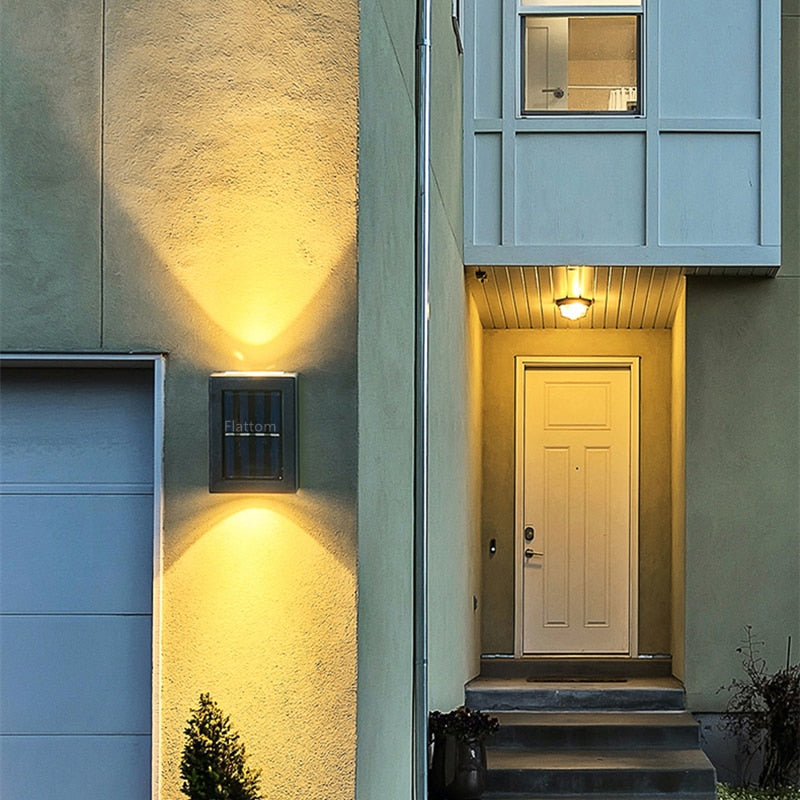 Waterproof Solar Powered Outdoor Patio Wall Decor Light
