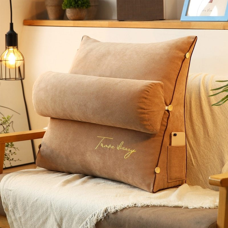 Triangle Reading Pillow Sofa Waist Cushion Pillow Soft Back Rest