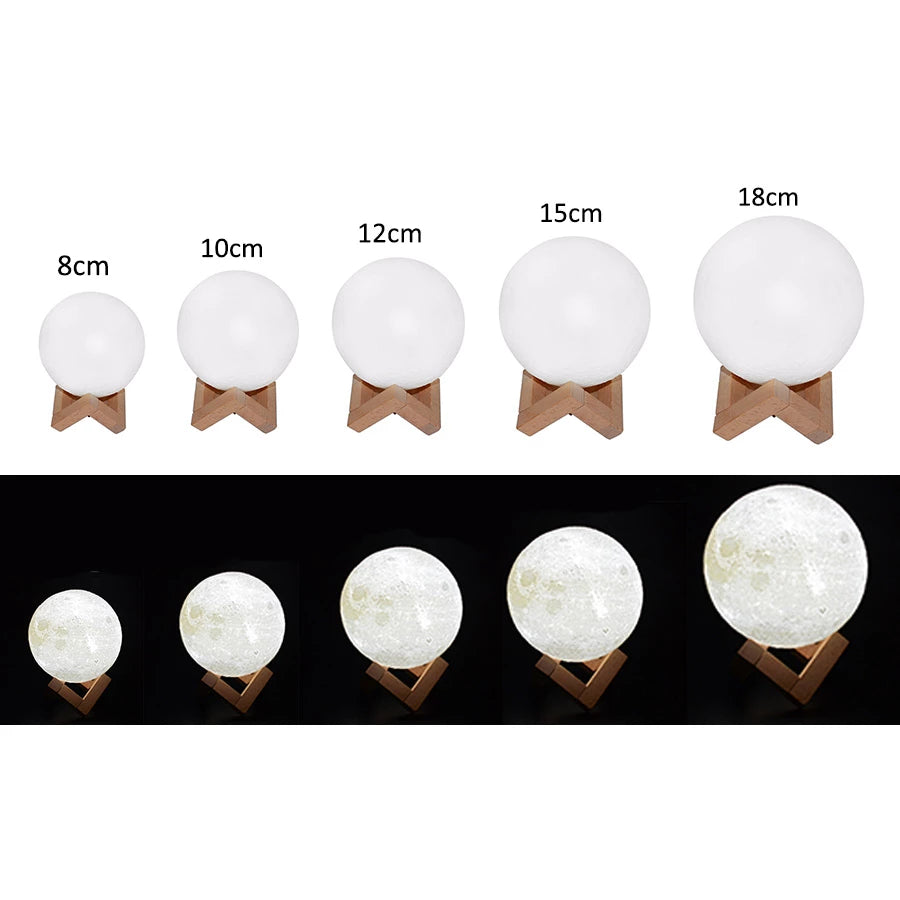 3D Print Rechargeable Moon Lamp
