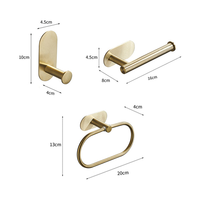 NO DRILLING STAINLESS STEEL SELF-ADHESIVE TOWEL BAR