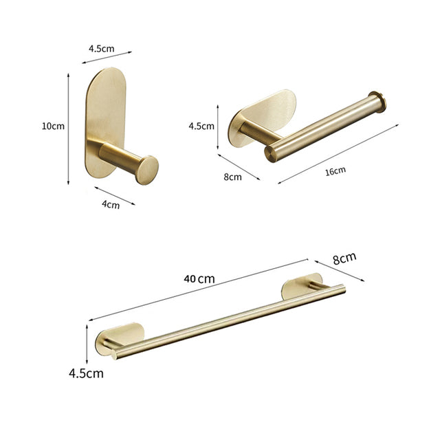 NO DRILLING STAINLESS STEEL SELF-ADHESIVE TOWEL BAR