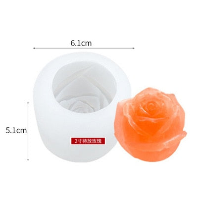 3D Silicone Rose Shape Ice Cube Mold