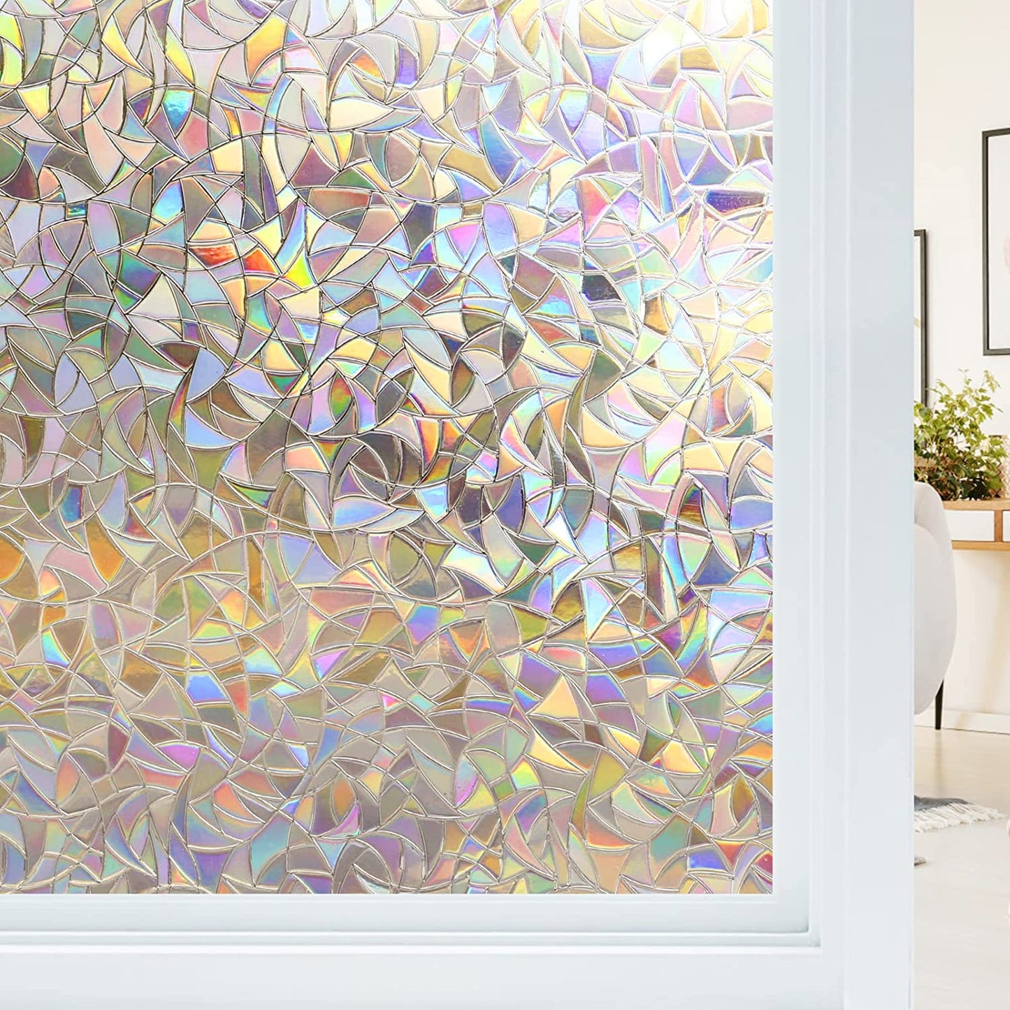 3D No Glue Rainbow Effect Window Film