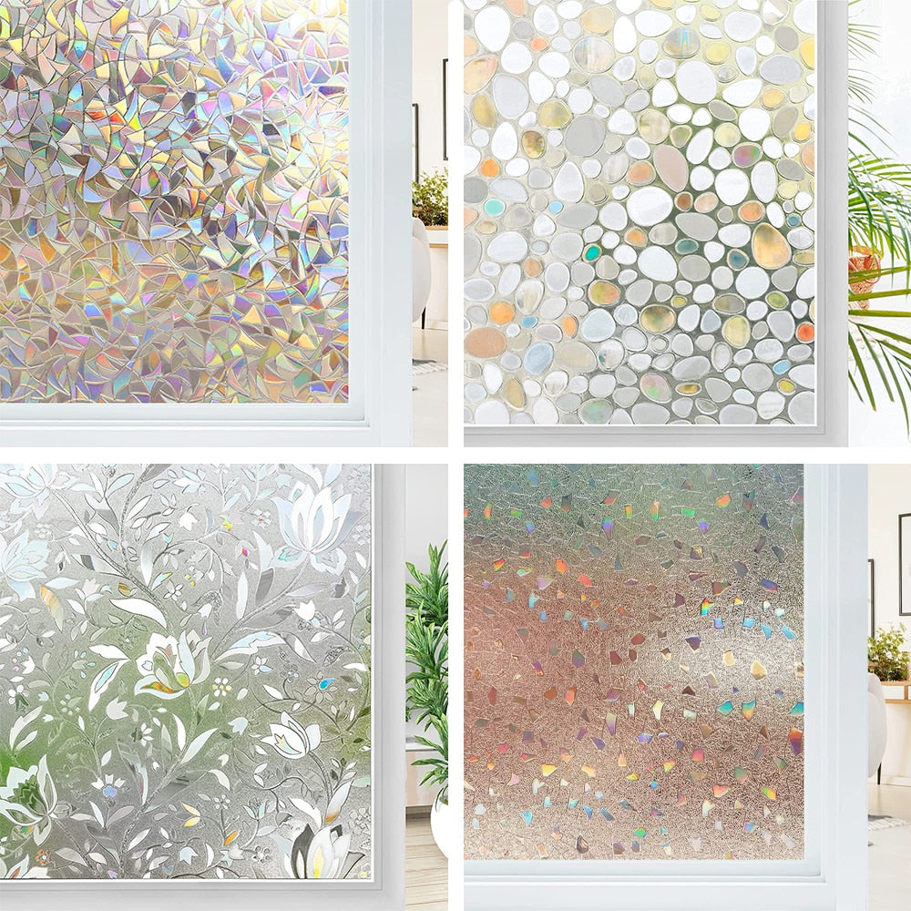 3D No Glue Rainbow Effect Window Film