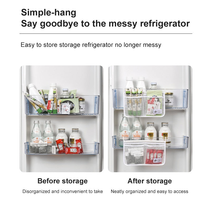 Refrigerator Storage Mesh Hanging Bag