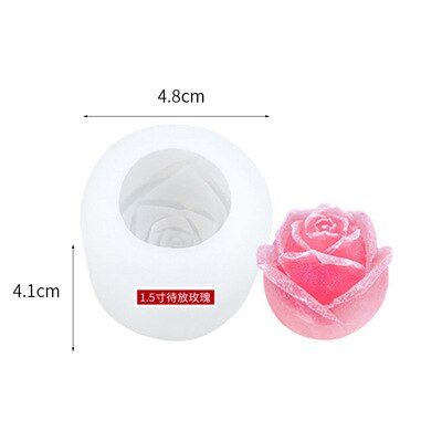 3D Silicone Rose Shape Ice Cube Mold