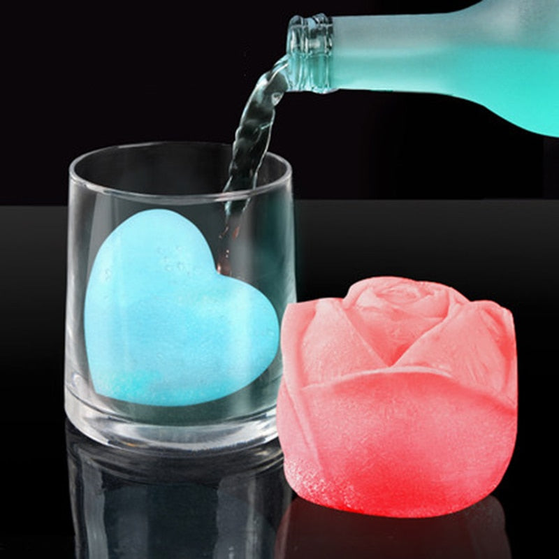 3D Silicone Rose Shape Ice Cube Mold