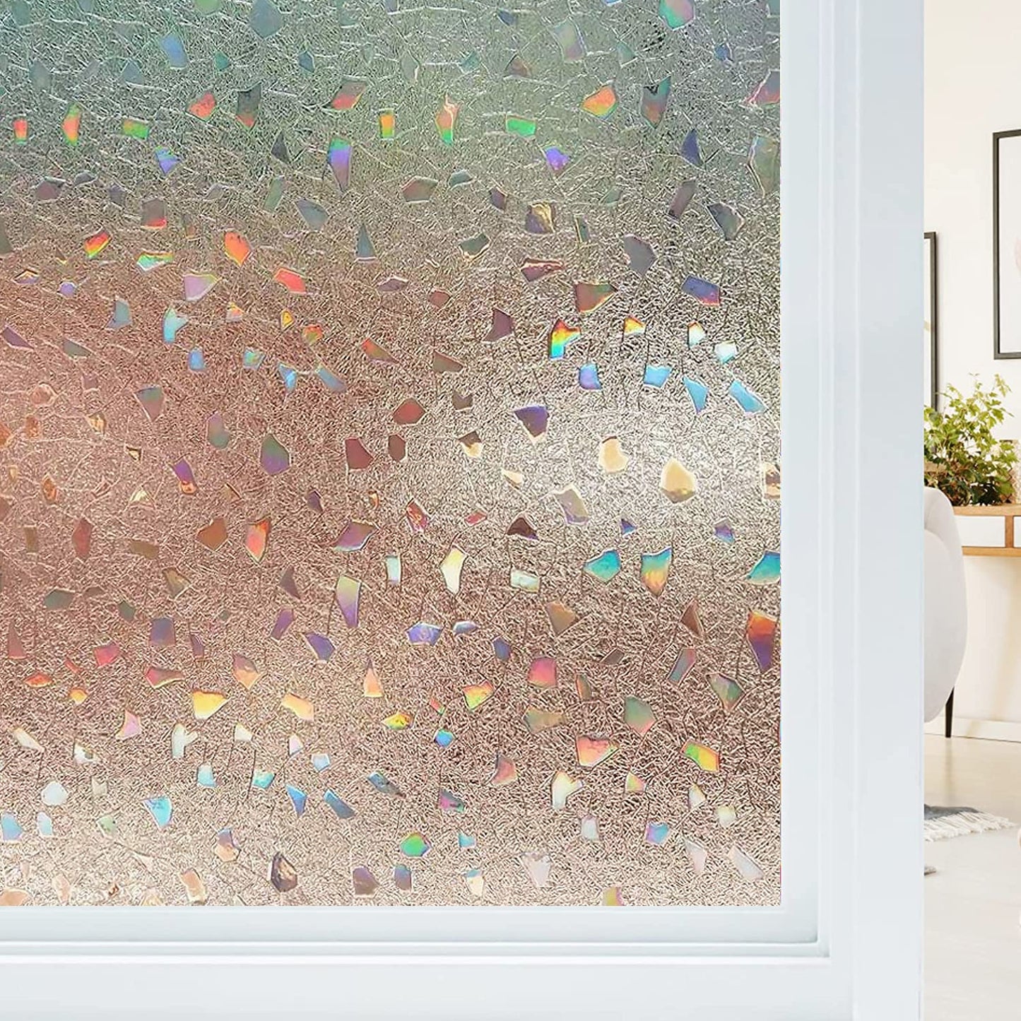 3D No Glue Rainbow Effect Window Film