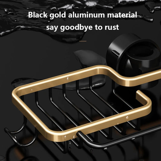 KITCHEN SPACE ALUMINUM SINK DRAIN RACK SPONGE STORAGE