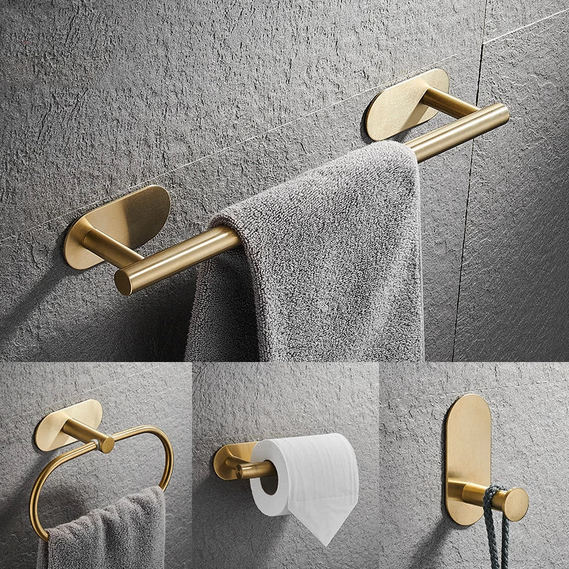 NO DRILLING STAINLESS STEEL SELF-ADHESIVE TOWEL BAR