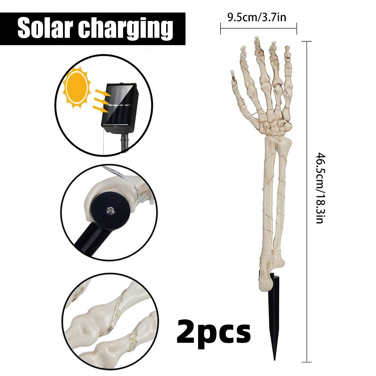 Halloween Skeleton Hand Solar Lights