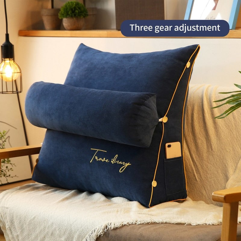 Triangle Reading Pillow Sofa Waist Cushion Pillow Soft Back Rest