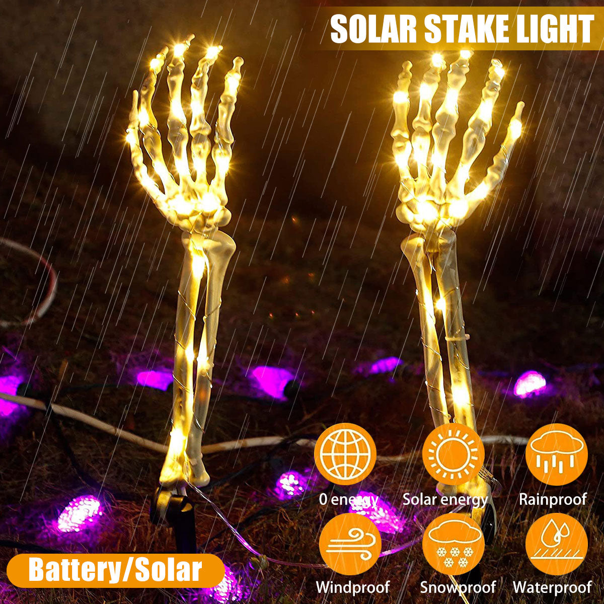 Halloween Skeleton Hand Solar Lights