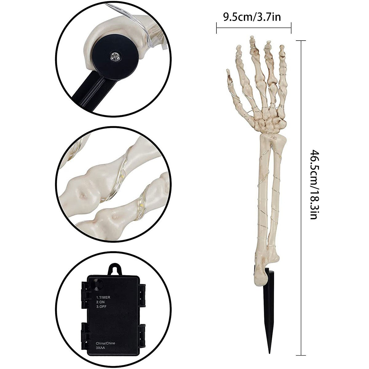 Halloween Skeleton Hand Solar Lights