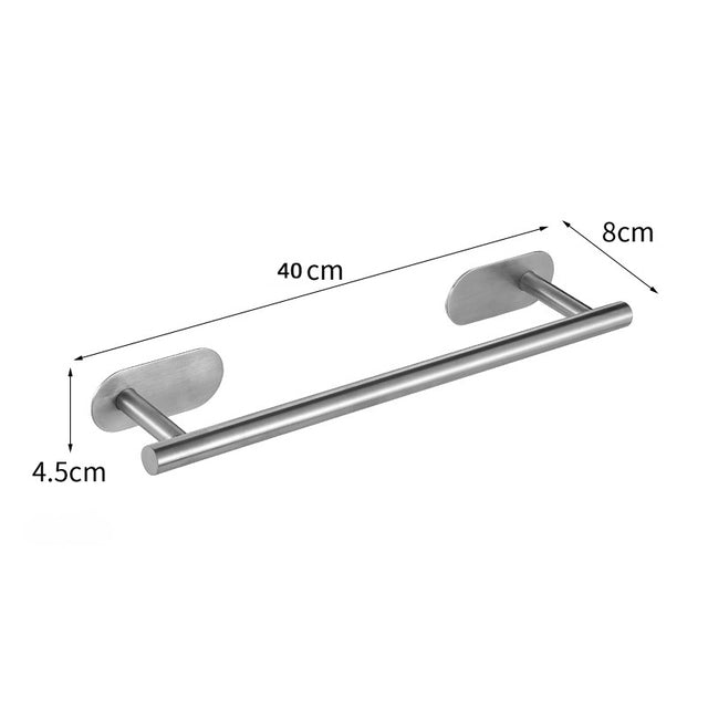 NO DRILLING STAINLESS STEEL SELF-ADHESIVE TOWEL BAR