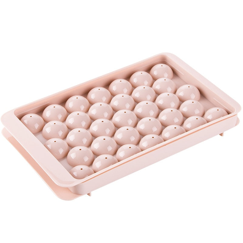 Round Silicon Ice Cube Ball Maker Tray