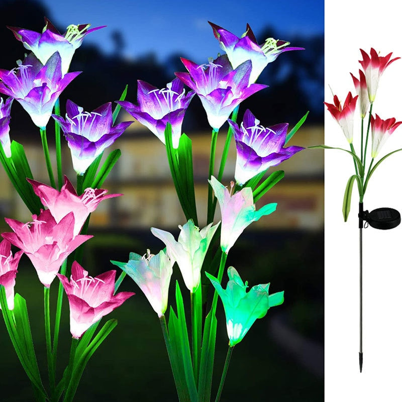 Solar Lily Decorative Flower Lights