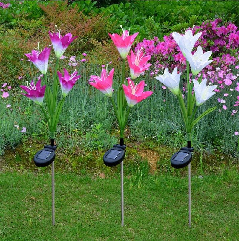 Solar Lily Decorative Flower Lights