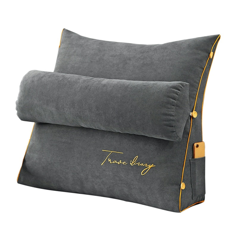 Triangle Reading Pillow Sofa Waist Cushion Pillow Soft Back Rest