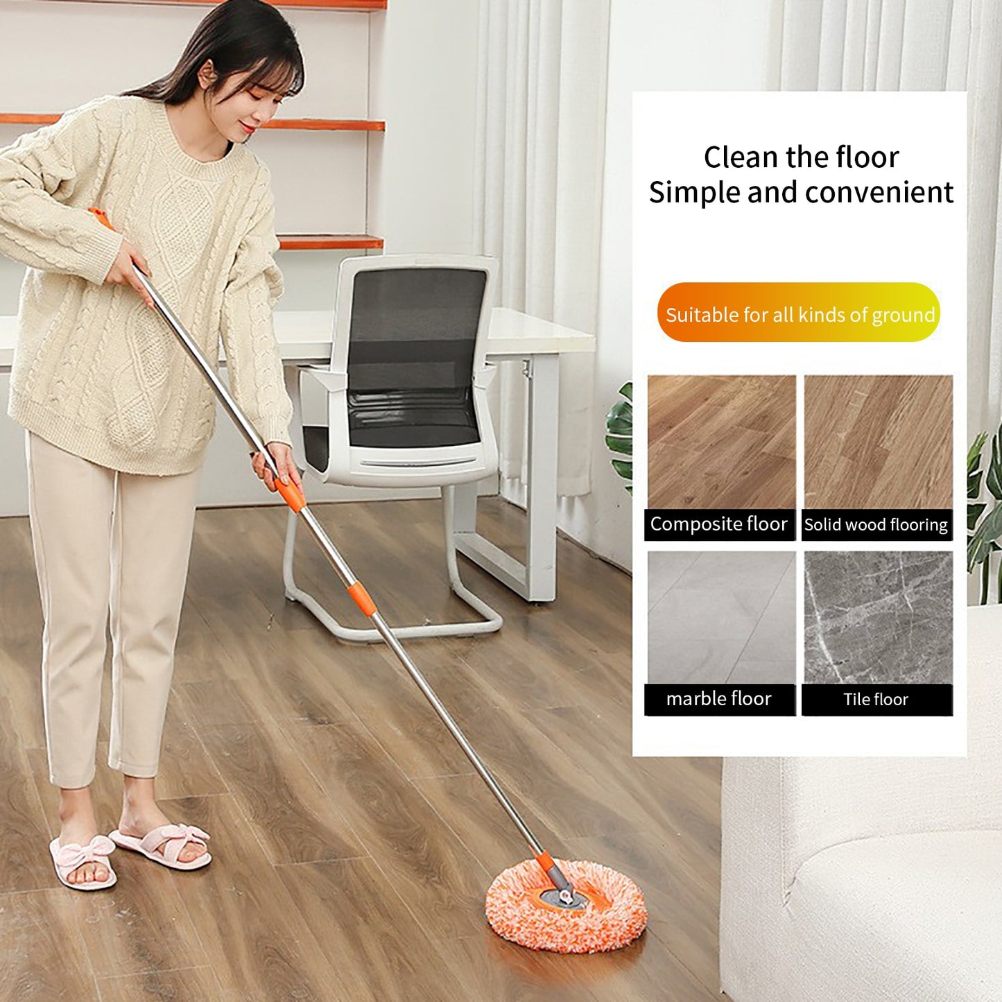 360° Rotatable Adjustable Cleaning Mop