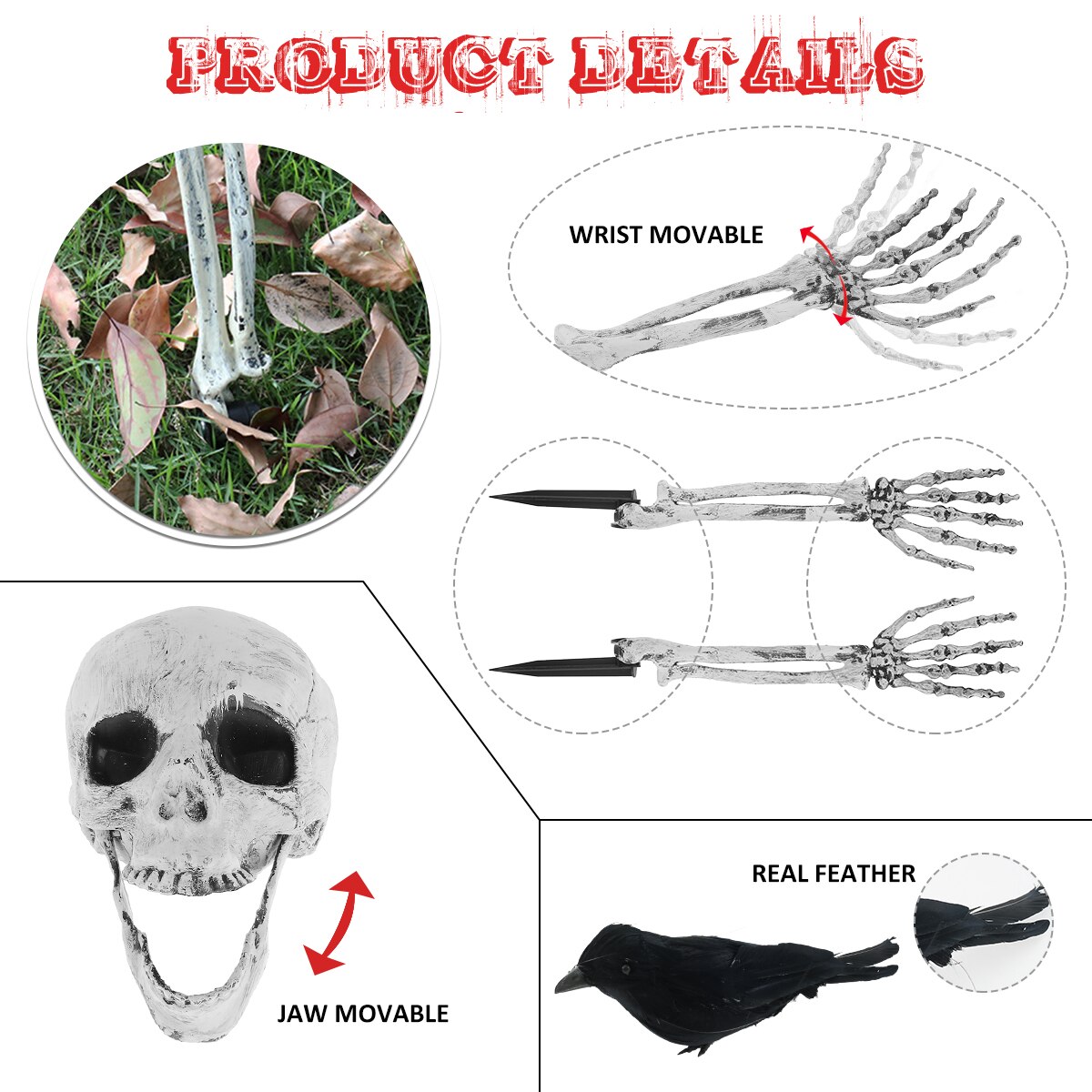 Halloween Skeleton Hand Solar Lights