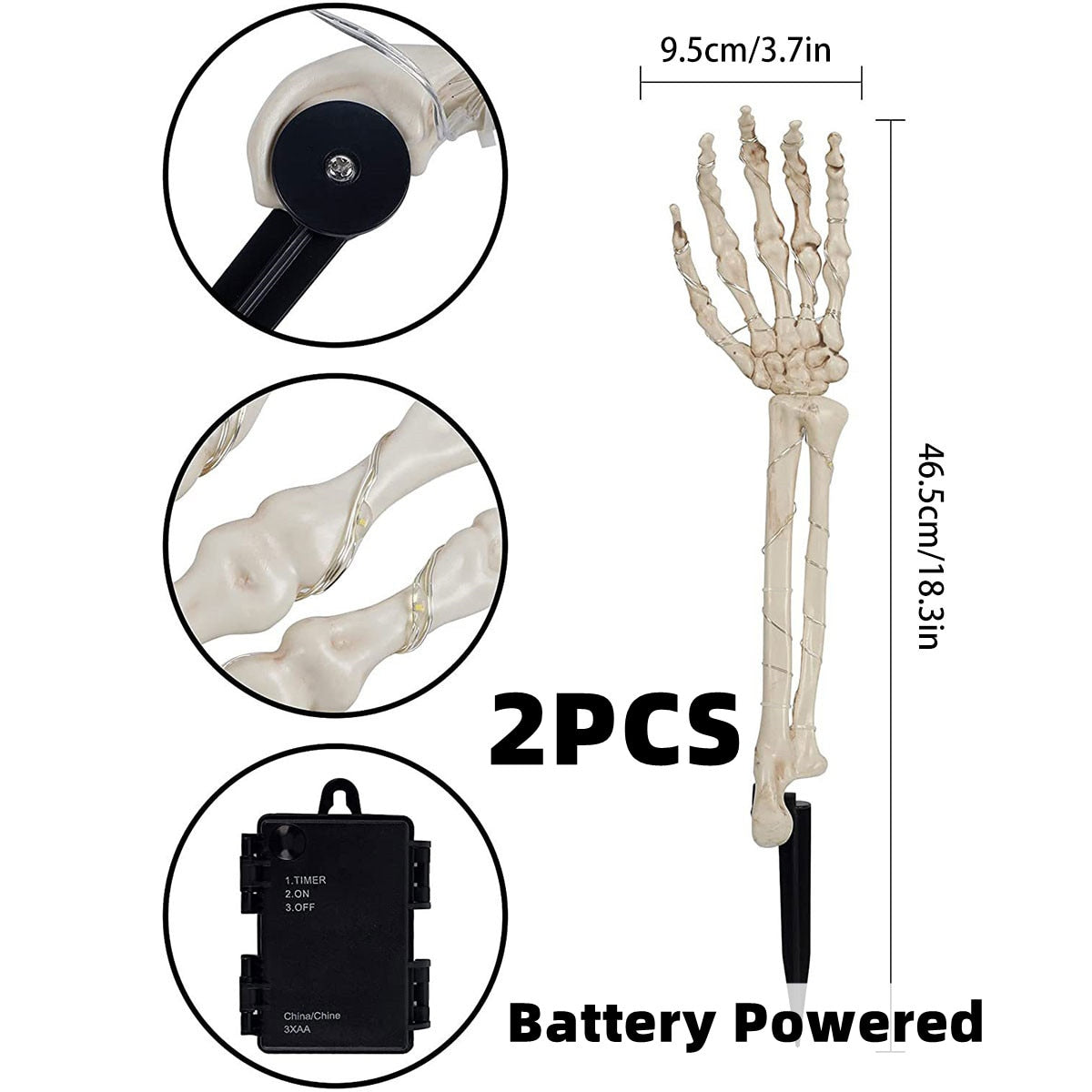 Halloween Skeleton Hand Solar Lights