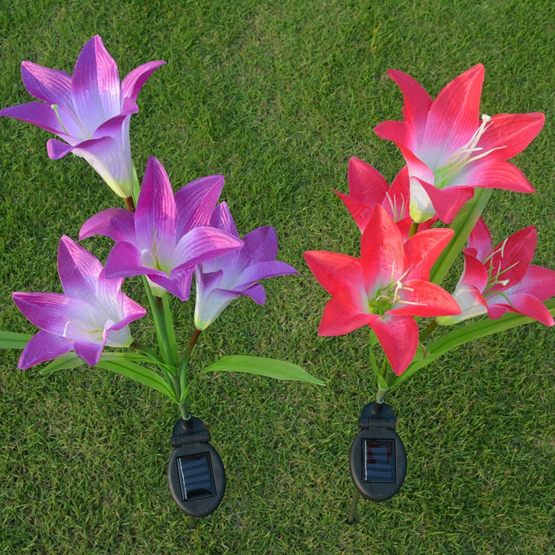 Solar Lily Decorative Flower Lights