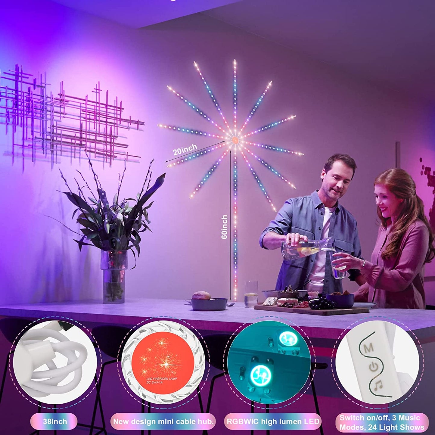 Smart Firework LED Lights